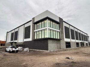 ExtraSpace Storage facility in Cape Coral, Florida, featuring a three-story climate-controlled buildings totaling approximately 94,200 sq. ft., built by Solid Steel Structures, Inc.