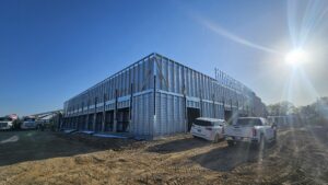 BestBox Storage facility in O'Fallon, Missouri, featuring (2) single-story buildings and (1) two-story climate-controlled building, totaling 81,798 sq. ft., built by Solid Steel Structures, Inc.