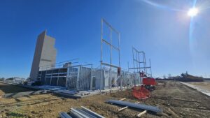 U-Haul Moving & Storage facility in Loveland, Colorado, featuring a 3-story climate-controlled building and three single-story non-climate units with drive-up access.